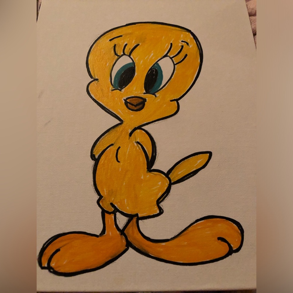 Yellow Bird Cartoon Art